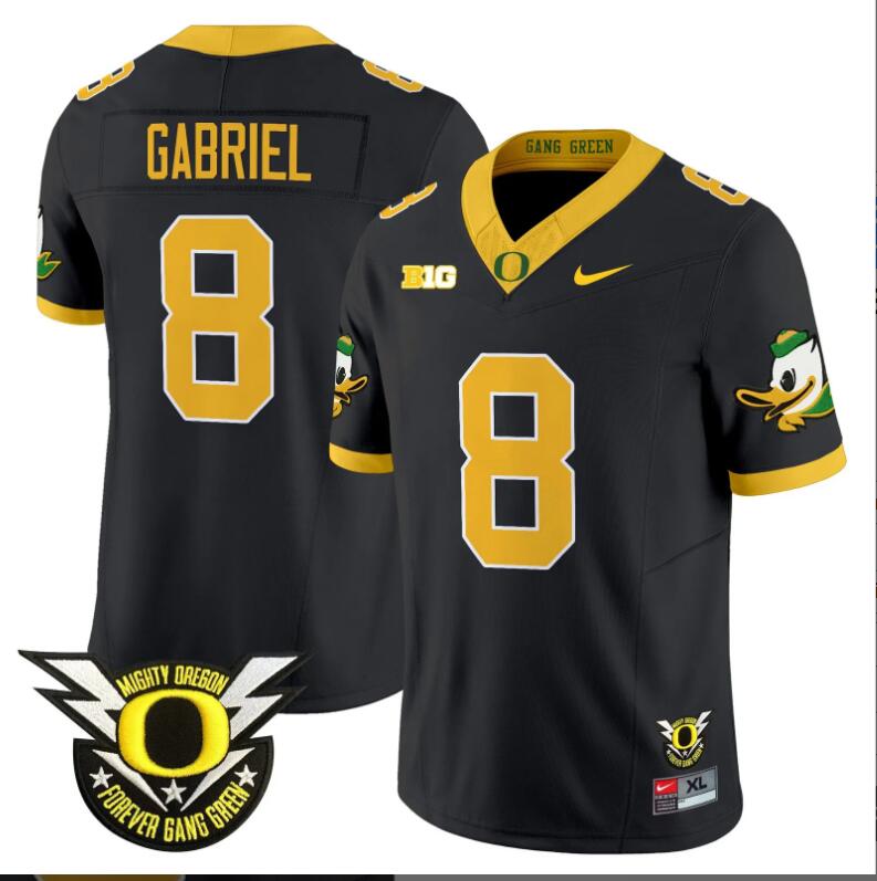 Men Oregon Ducks 2024 Forever Gang Green  BIG Patch Vapor Limited NCAA jerseys